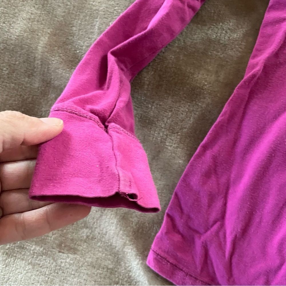 Faded Glory Little Girls Magenta Long Sleeve Shirt/ Tunic Size 6/ 6X - Picture 4 of 6